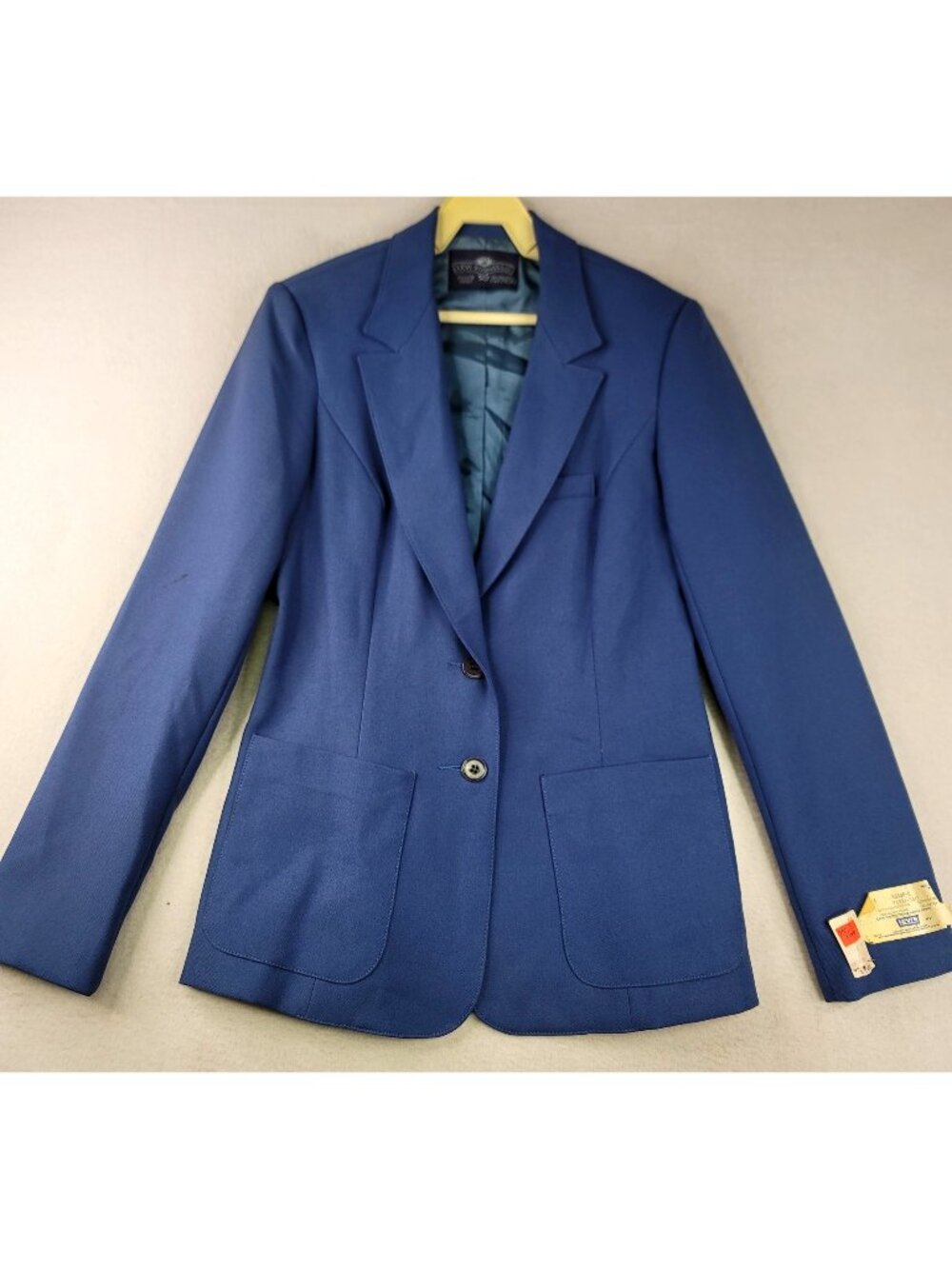Vintage 70s Levi's Single Breasted Blazer 8 Blue Minimalist Office Old Money USA